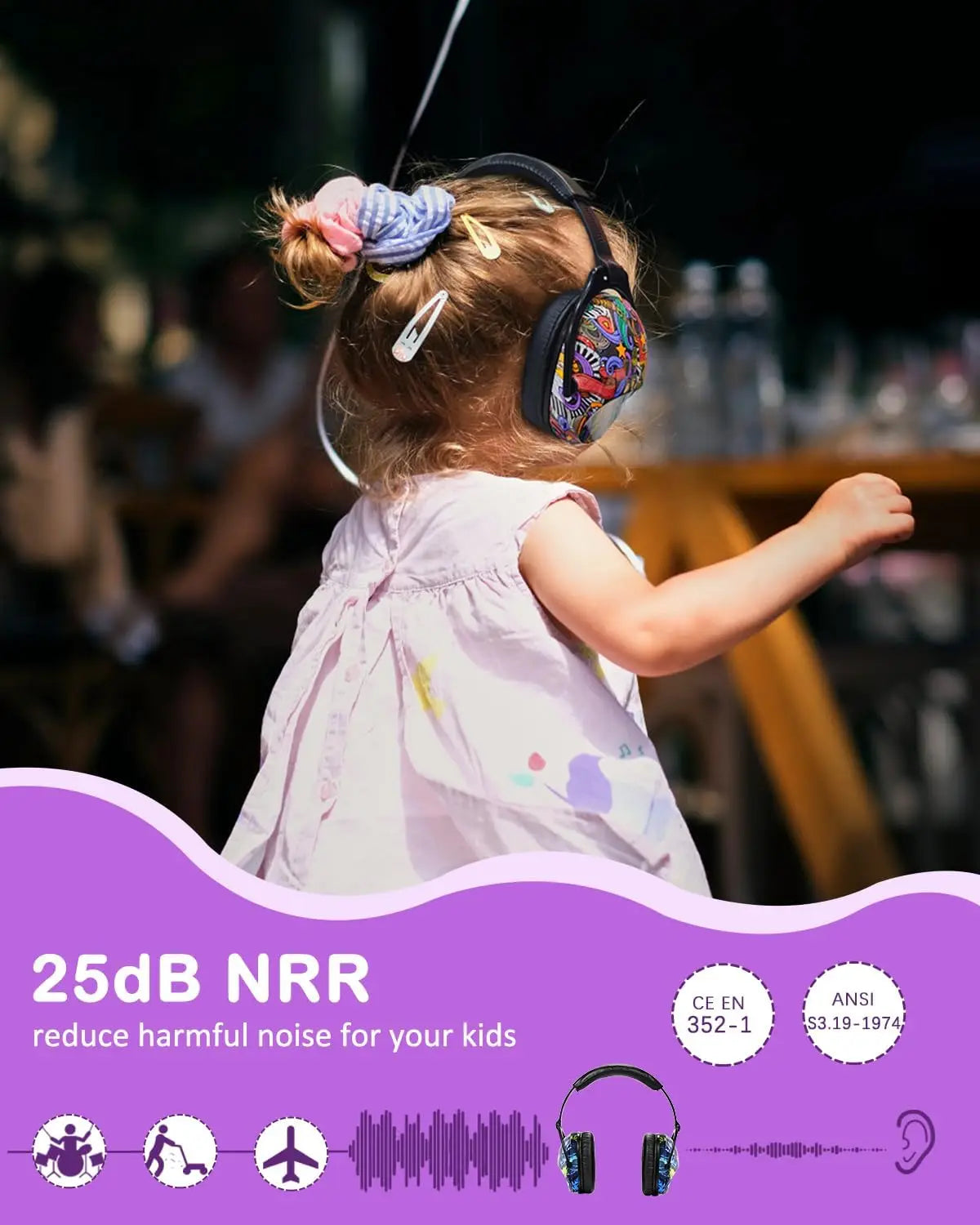 ZOHAN Kids Ear Protection Headphones Noise Reduction Ear Muffs for Autism Toddler Childhood Ear Defenders Sleep Soundproof Gift