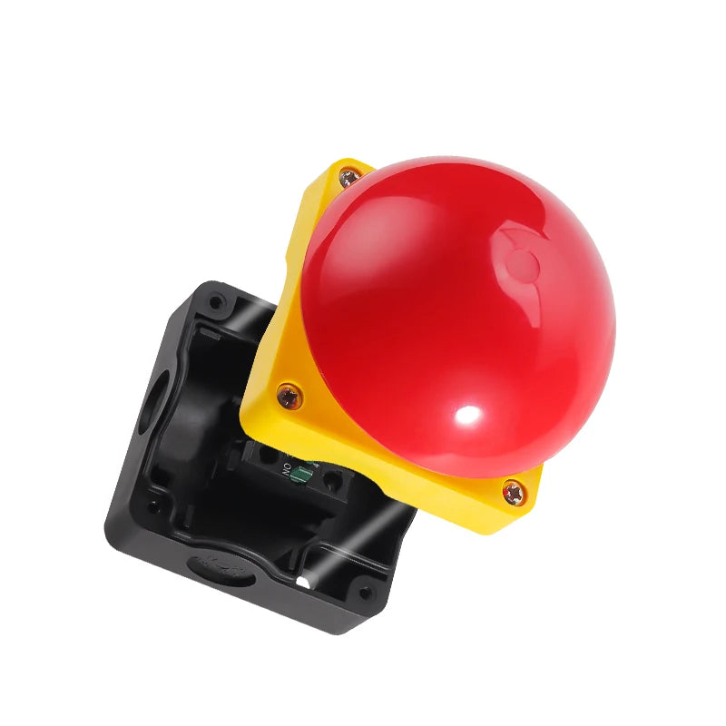 ENMG Big Mushroom Head Hand Tap Switch EFAK Ball Type Micro Foot Pedal Judge Tap Light Trigger Momentary Button Waterproof IP65.