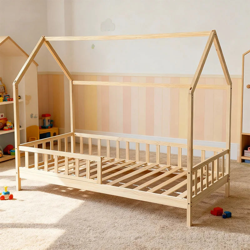 Bedroom furniture girl toddler wooden Montessori frame floor children's bed children