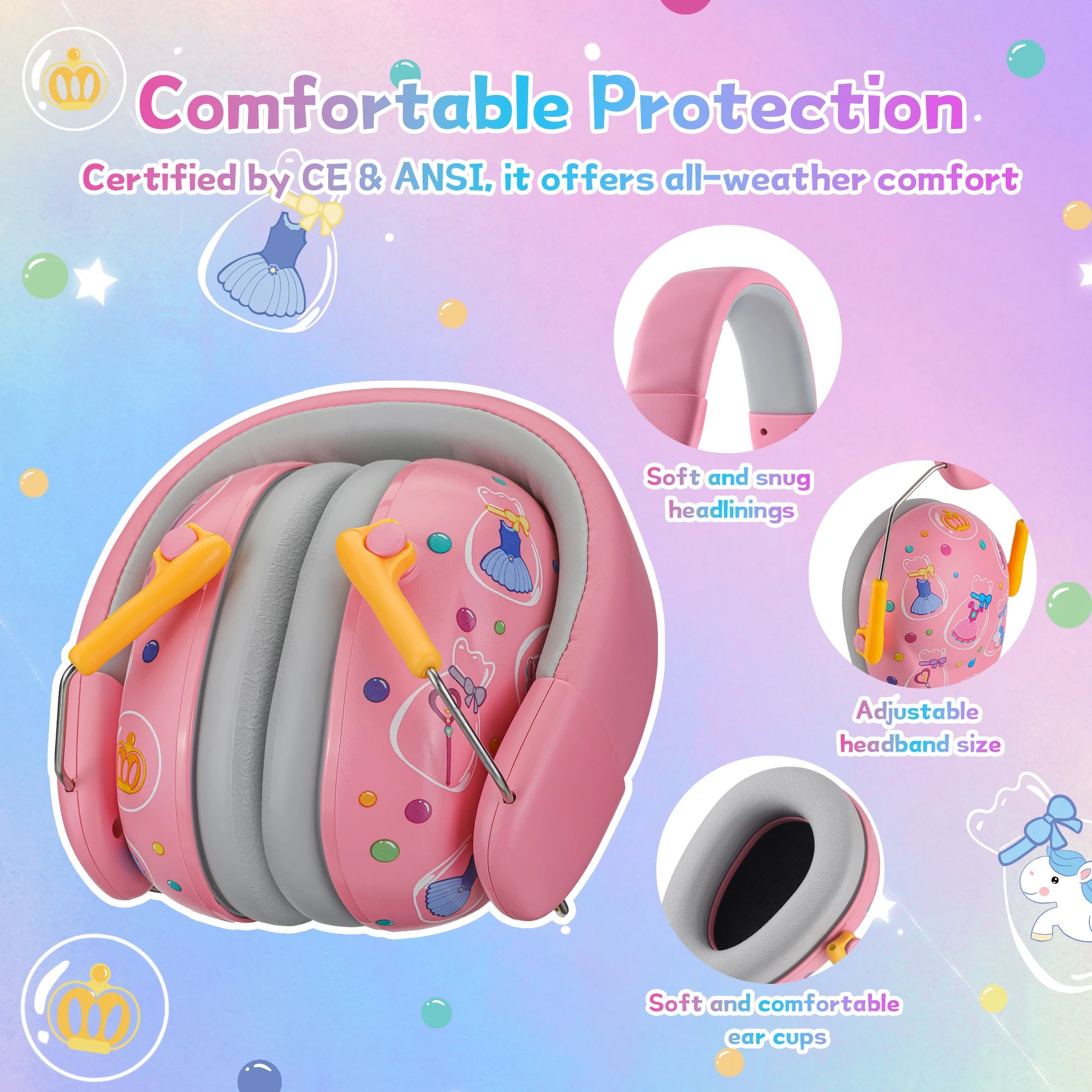 Upgraded Ear Kids Ear Protection Noise Cancelling HeadPhones SNR 26dB Hearing Protection Earmuffs for Autism, Children, Toddler