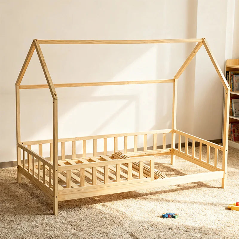 Bedroom furniture girl toddler wooden Montessori frame floor children's bed children