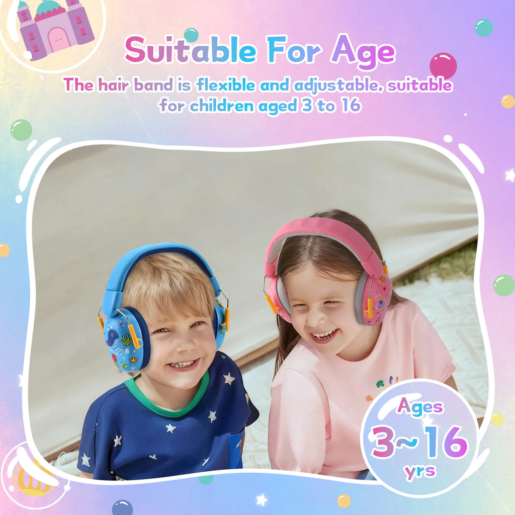 Upgraded Ear Kids Ear Protection Noise Cancelling HeadPhones SNR 26dB Hearing Protection Earmuffs for Autism, Children, Toddler