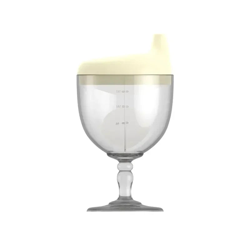 Novelty Wine Glass Shaped Sippy Cup with Lid 150ml Baby Learning Drinking Bottle Kids Toldder Nursing Bottle Infant Feeding Cups