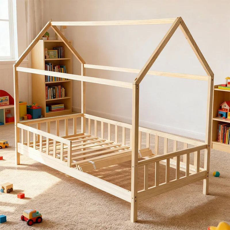 Bedroom furniture girl toddler wooden Montessori frame floor children's bed children