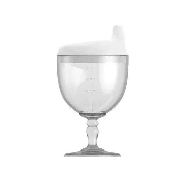 Novelty Wine Glass Shaped Sippy Cup with Lid 150ml Baby Learning Drinking Bottle Kids Toldder Nursing Bottle Infant Feeding Cups