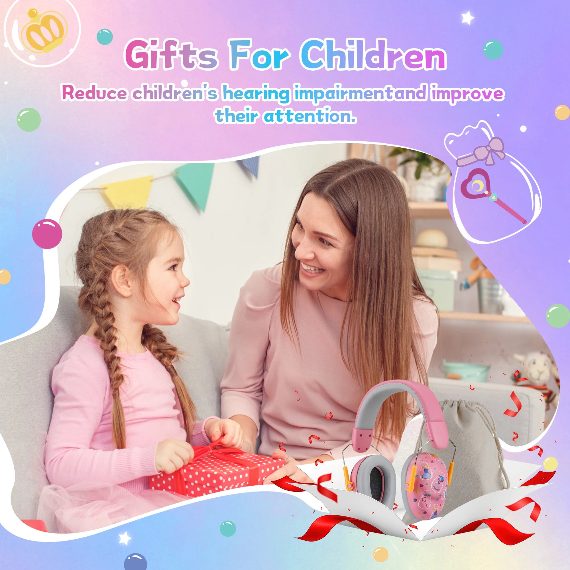 Upgraded Ear Kids Ear Protection Noise Cancelling HeadPhones SNR 26dB Hearing Protection Earmuffs for Autism, Children, Toddler