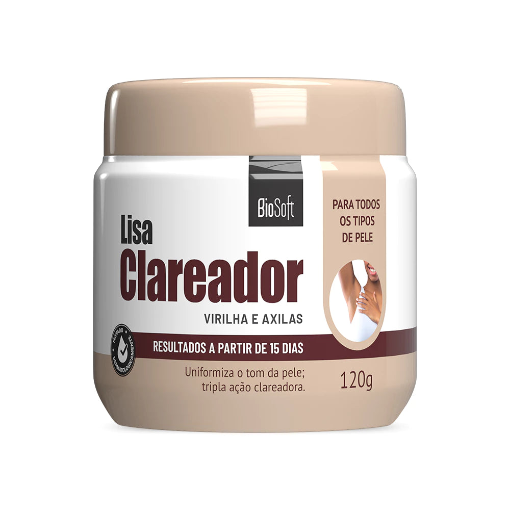 Creme Lisa Clareador de Axilas e Virilhas 120g