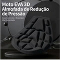 Almofada Assento Respiravel 3D Ergonômica Para Moto Antiderrapante Com Proteção Solar Alivio Costas