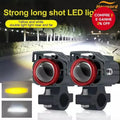 Lâmpada Led Auxiliar 1pc 14000lm Para Motocicleta, Atv E Scooter, Luz Externa De Duas tonalidades