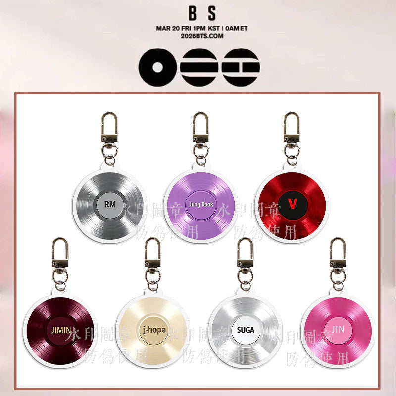 Kpop Idol Bts Jimin JIN JUNGKOOK ARIRANG Alto-Falante CD Acrílico Chaveiro Acessório Para Bolsa De Discos De Vinil